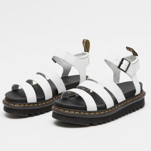 DR MARTENS Blaire White Platform Sandals